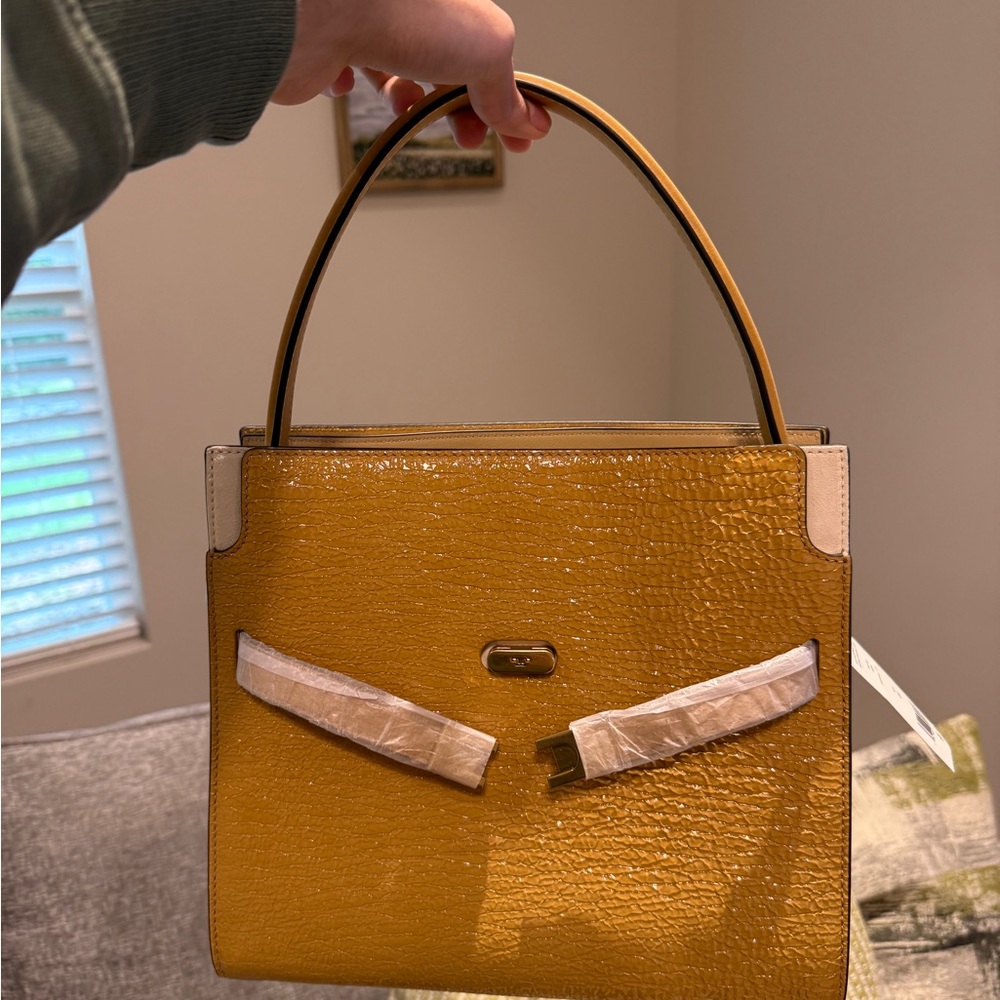 Tory Burch Lee Radziwill Small Patent Double Bag